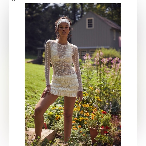 NWT Free People Intimately M Ivory White Most Likely Layerying Top New $68 ret. - Picture 3 of 6